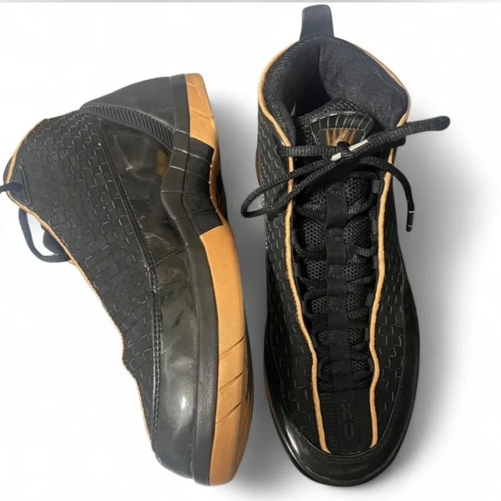 2008 Air Jordan 15 Retro SE Black Miners Gold 101106-134 Size 9